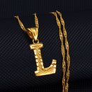 Anniyo AZ Kleinbuchstaben Halsketten Frauen/Mädchen Goldfarbe Anfangsanhänger Dünne Kette Englischer Buchstabe Schmuck Alphabet Geschenk