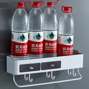 Removable Shower Storage Shelf Perforation-free Wall Storage Organizer Rack Draining Organizer Holder Bathroom Accessories