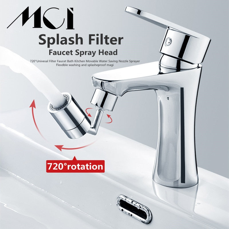 720 Grad Universal Splash Filter Wasserhahn Sprühkopf Waschbecken Wasserhahn Extender Adapter Küche Wasserhahn Düse Flexible Wasserhähne Sprüher