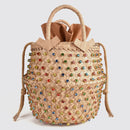 Artmomo Woven Crystal Embellished Tote Bag Rainbow Bucket Bag Damen Umhängetaschen Beste Handtaschen 2020 Geldbörsen Diamanttaschen