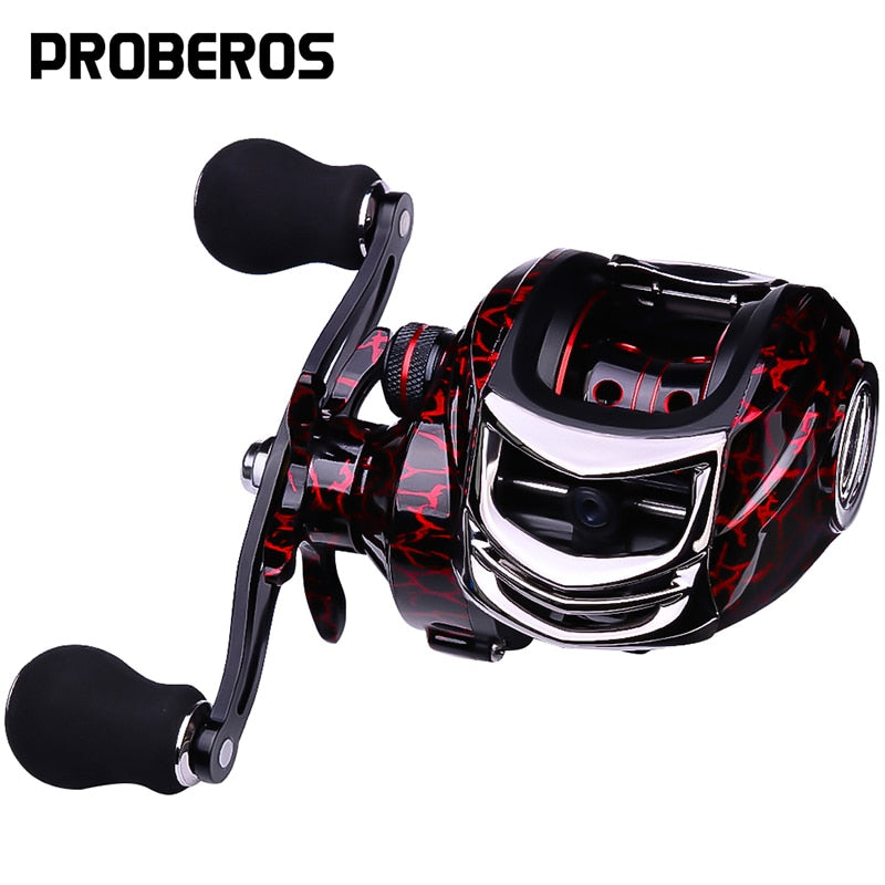 PROBEROS Baitcast Angelrolle Carbon Shell Leichtgewicht Max Drag 7-10KG Baitcastrolle Wurfrad Angelgerät