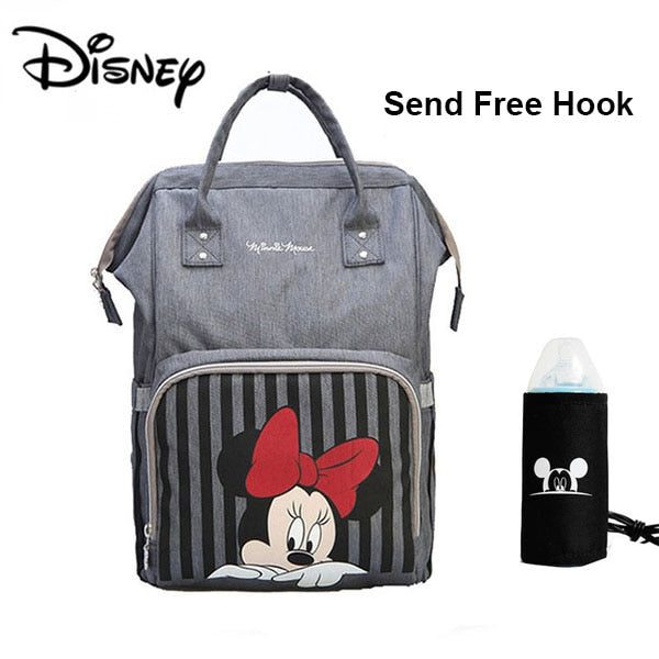 Disney Classic Mickey Minnine Serie Baby Wickeltasche Rucksack mit USB-Mumientasche für Reisen große Kapazität Mutterschaft Wickeltaschen