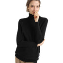Frauen Rollkragenpullover aus Merinowolle und Kaschmir mit langen Ärmeln Herbst-Winter-Pullover Damen Strickpullover Damen Pullover Pullover