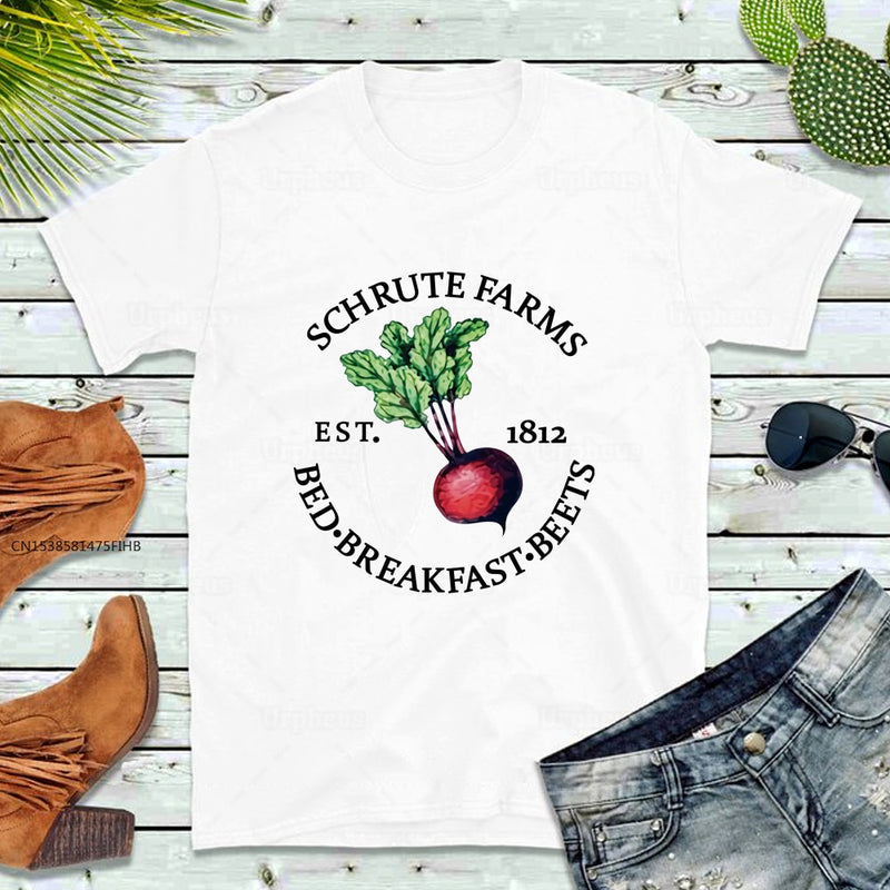 Schrute Farms Tshirt The Office Inspired Asthetic Dwight Schrute Shirt For Women Harajuku Popular Top Soft Premium Tees