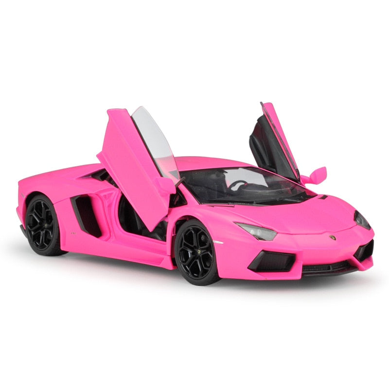 WELLY 1:24 Lamborghini Aventador LP700-4  Car Alloy Sports Car Model Diecast  Tail Car Wheels Toys For Children