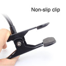 Zerouno Led Buch Lampenclip Leselicht USB Power schwarz Flexibler Schlauch Tisch Schreibtisch Kopfteil Heimarbeitszimmer dimmbar hell 5V Ring