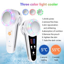 Tragbares Hot Cold Beauty Instrument 3 Farben Photon Rejuvenation Massager Skin Lifting Firming Facial Cool Warm Hammer