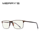 MERRYS DESIGN Männer Anti Blue Ray Light Blocking Brille UV400 Brille für Computer Titanlegierung Brille S2170FLG