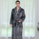 Damen Herren Winter Plus Size Flanell Robe Extra Lang Mit Kapuze Warmer Bademantel Liebhaber Dicker Kimono Bademantel Herren Morgenmantel Roben