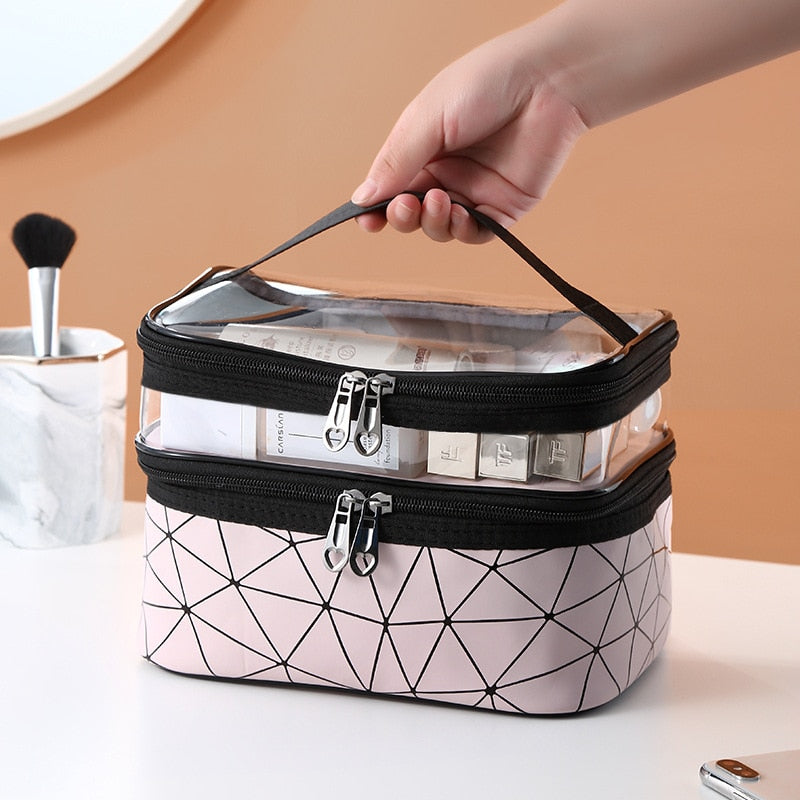 Multifunction Travel Cosmetic Bag Fashion Women Diamond Makeup Bag Toiletries Organizer Waterproof Females Storage Make Up Cases