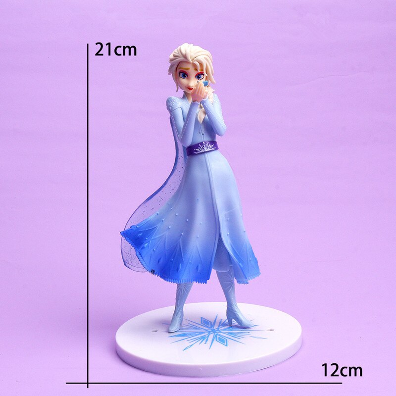 Disney Frozen Elsa Prinzessin 21cm PVC-Figur Aktion Sammlermodell Dekorationen Puppe Spielzeug für Kinder Neujahrsgeschenk