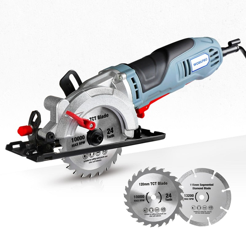 WORKPRO Electric Mini Circular Saw 710W Multifunctional Electric Saw With TCT Blade and Diamond Blade Sawing Machine Power Tools