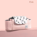 Universal-Kinderwagen-Organizer, erweiterbare Wickeltasche mit Schultergurt, Getränkehalter, Reißverschlusstasche, Kinderwagen-Zubehör, Reisen