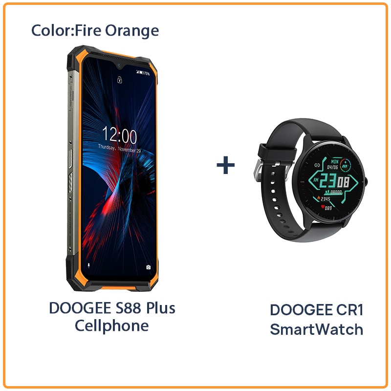 DOOGEE S88 Plus Robustes Smartphone 48 MP Hauptkamera 8 GB RAM 128 GB ROM IP68/IP69K Smartphone Android 10 OS Globale Version