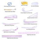 MIUSIE 13-teiliges Nählineal, Lineal, französisches Kurvenlineal, Schneidematte, Maßstabshülse, französisches Kurvenschneidemesser, Lineal, Nähwerkzeug