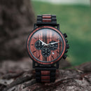 BOBO BIRD Holzuhr Herren Stoppuhr Chronograph Stilvoller Luxus Show Date Holz Quarz Armbanduhr Herrenuhren In Geschenkbox OEM