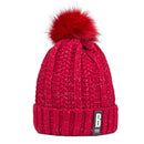 Neue Frauen Warm Dicken Hut Mode Winter Hüte Für Frau Fügen Sie Pelz Gefüttert Strickmütze Buchstabe B Beanie Hut Mädchen Bommel Strickmütze