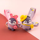 LLavero de muñeco de pingüino bonito de dibujos animados, llavero de cadena exquisita con personalidad creativa para coche, bolso con correa de mano, adornos para teléfono móvil