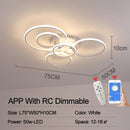 NEO Gleam Moderne LED-Deckenleuchten Lampe New RC Dimmable APP Circle Rings Designer für Wohnzimmer Schlafzimmer Deckenleuchten