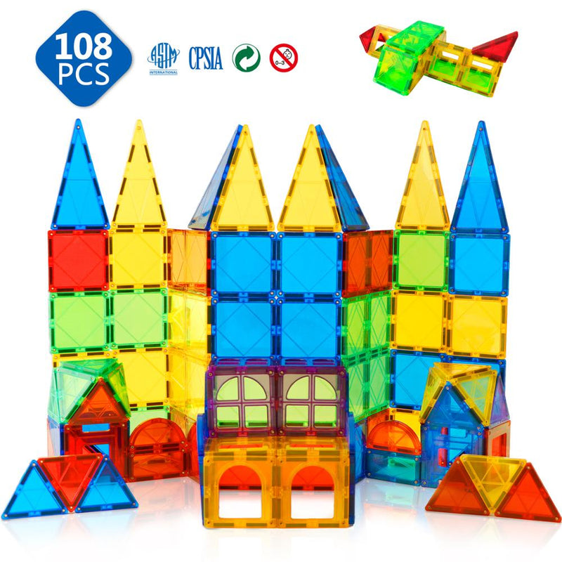 Romboss Big Size 3D Magnetic Tiles Building Blocks Magnet Constructor Brick Sets Educational Toys for Children Gifts