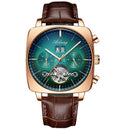 2022AILANG berühmte Markenuhr Montre Automatique Luxe Chronograph Square Large Dial Watch Hollow Wasserdichte Herrenmodeuhren