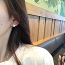 Pendientes Huggies de edición ancha cuadrada de plata 925, pendientes de aro a la moda para mujer, joyería nupcial elegante de lujo para fiesta