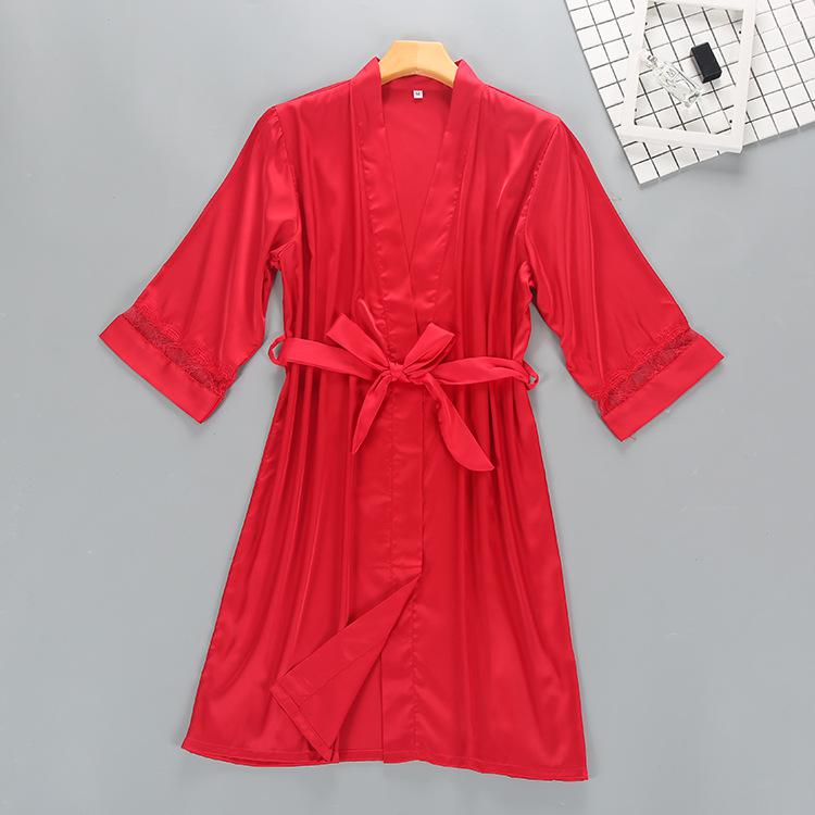 Sexy Womens Night Robe Strap Top Pajamas Suit Summer Two Piec Sleepwear Sets Casual Home Wear Nightwear Sleep Kimono Bath Gown