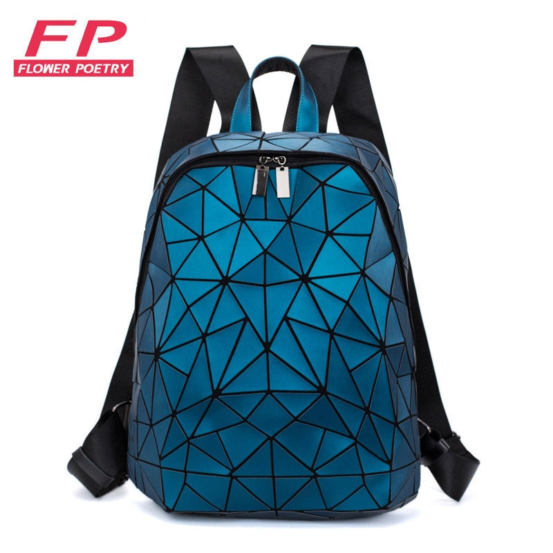 Frauen Hologramm Rucksack Schule Matte Geometrische Rucksäcke Mädchen Reisen Umhängetaschen Für Frauen Totes Luxus Umhängetasche Silber