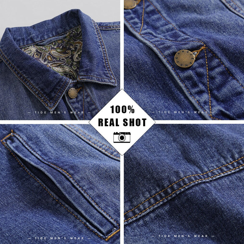 Große Größe 2022 Männer Kpop Mode Casual Style Herbst Frühling Cowboy Schwarze Weste Jacke Mann Denim Blau Baumwolle Westen Mäntel 5XL 6XL 7XL