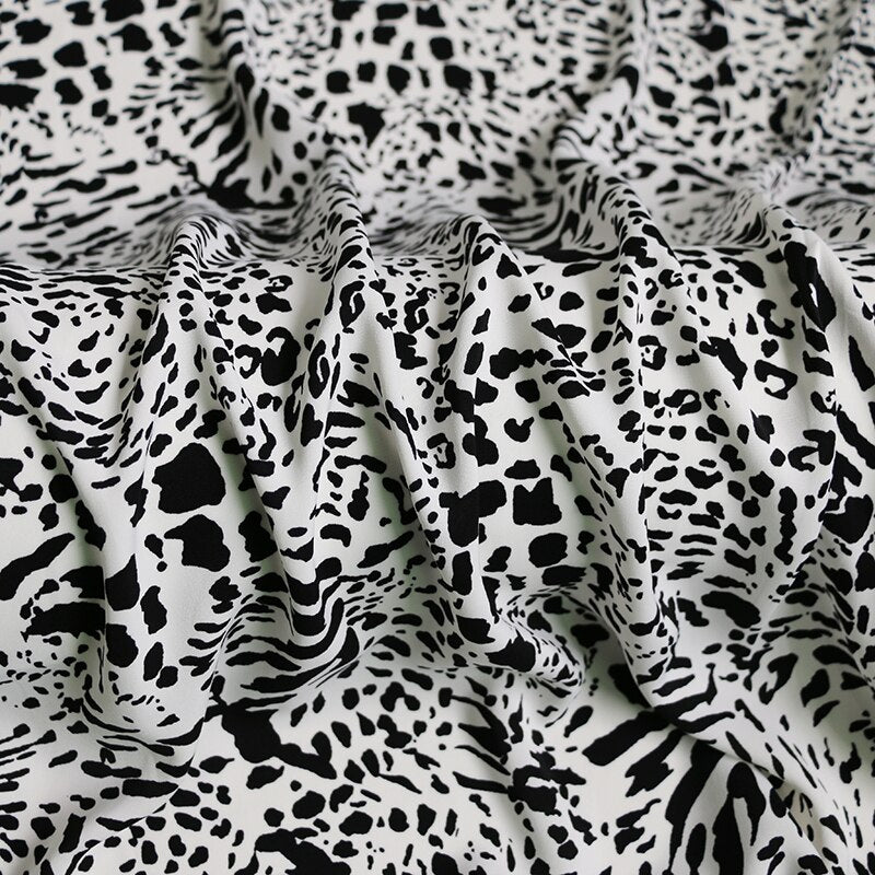 1 Meter x 1,5 Meter Soft Fashions Dress Material Stoff 95 % Polyester 5 % Spandex Leopardenmuster