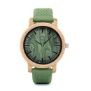 Relojes BOBO BIRD Lovers para mujer, reloj femenino de madera de bambú para hombre, correa de cuero, reloj de pulsera de cuarzo hecho a mano, erkek kol saati