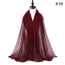 Luxuey Pom Pom Bubble Chiffon Hijab Schal Frauen Langer Schal Wrap Muslim Stirnband Maxi Islamischer Sjaal 180 * 70 cm