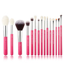 Jessup Professionelles Make-up-Pinsel-Set, 15-teilig, Make-up-Pinsel, natürlich-synthetisch, Foundation, Puder, Detail-Augenpinsel, Perlweiß, T222