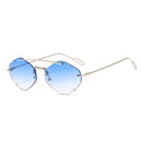 OEC CPO Ladies Rimless Polygon Sunglasses Women Brand Designer Trendy Gradient Sunglasses Female Candy Glasses UV400 O225