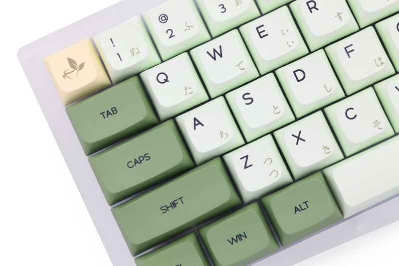 XDA V2 matcha green tea Dye Sub Keycap Set thick PBT for keyboard gh60 poker 87 tkl 104 ansi xd64 bm60 xd68 xd84 xd96 Japanese