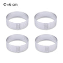 6 8 10 CM Stainless Steel Tart Mold Ring Tartlet Cake Mousse Molds Cookies Pastry Circle Cutter Pie Ring Perforated