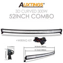 Auxtings 22 32 42 50 52 '' Zoll gebogene LED-Lichtleiste COMBO LED-Arbeitslicht 3D 7D-Leiste, die Offroad-Auto-LKW 4x4 SUV ATV 12V 24V fährt