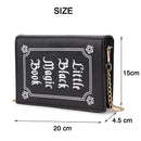 Fashion Magic Book Clutch Bag für Frauen Schwarz Pu-Leahter Schulterkette Tasche Kleine Geldbörsen und Handtaschen Crossbody Bag Female Pouch