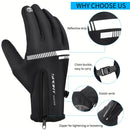 WEST BIKING Fahrrad-Touchscreen-Handschuhe Winter-Thermo-Winddichte warme Vollfinger-Handschuhe für Radfahren Männer wasserdichte Fahrradhandschuhe