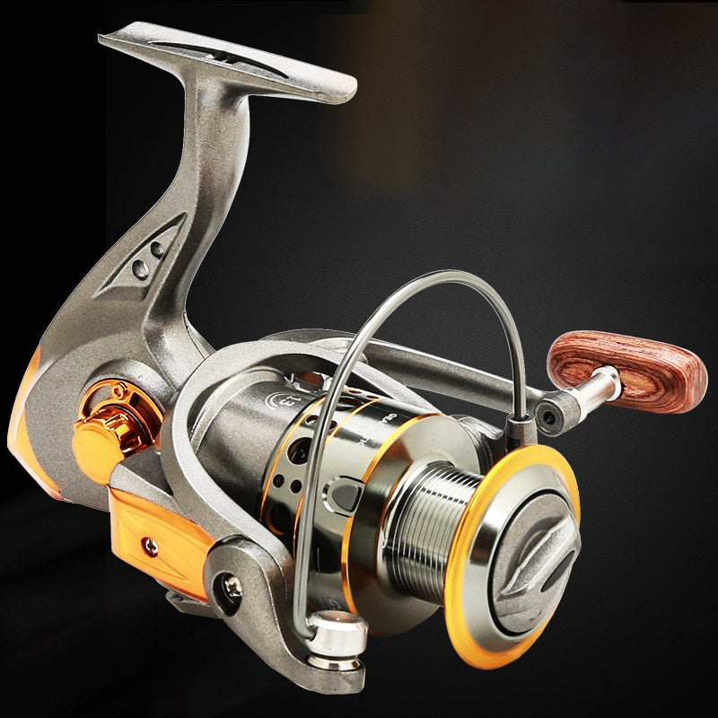 Professional Spinning Fishing Reel 13BB Fishing Coil Wooden Handshake 1000-7000 Series Metal Spining Fishing Reel Wheels