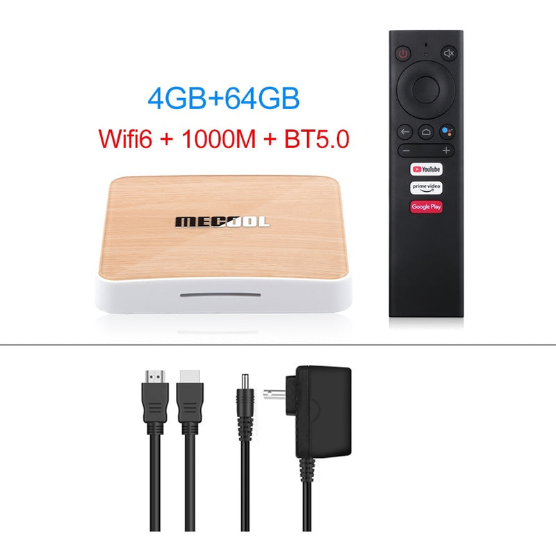 Global Mecool KM6 deluxe edition Amlogic S905X4 TV Box Android 10 4G 64GB 32G Google Certified Support Wifi6 BT1000M Set Top Box