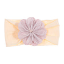 Nishine Weiches Stretch-Satin-Rosen-Blumen-Baby-Stirnband, Neugeborene, Knoten, breite Nylon-Kopftücher, Turban, Mädchen, Kopfbedeckung, Kinder-Foto-Requisiten