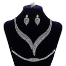 Jewelry Sets HADIYANA Vintage Women Party Bridal Wedding Necklace Earring Ring And Bracelet Set Zircon CN1857 Conjunto de joyas