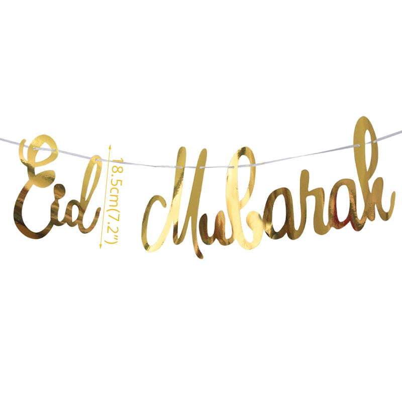 Decoración de Ramadán eid mubarak, vajilla desechable, taza y plato de papel, fiesta musulmana islámica, Eid al-fitr, suministros de Ramadán Mubarak