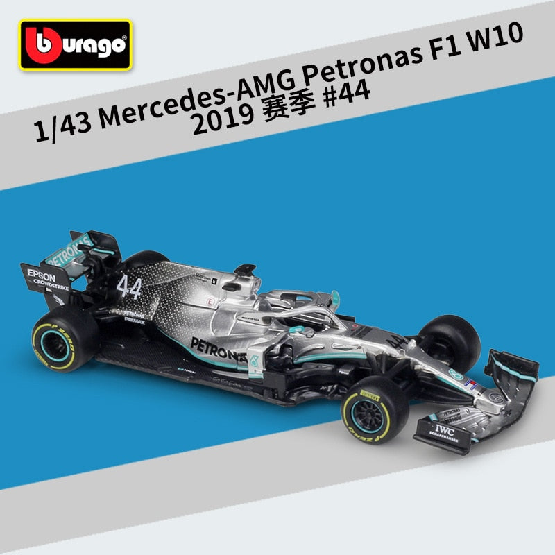 Bburago 1:43 mercedes-benz Team Lewis Hamilton W10-44 SF90 RB F1 Racing fórmula coche simulación estática Diecast aleación modelo coche