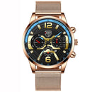 Luxus Herren Armbänder Uhren Mode Männer Edelstahl Mesh Gürtel Quarzuhr Business Casual Male Clock relogio masculino