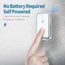 VeryHome Drahtlose Türklingel, wasserdichte, selbstversorgte Taste, intelligente Türklingel, setzt Home Welcome Outdoor House Chimes Receiver