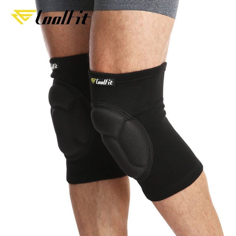 CoolFit 1 Paar Verdickung Fußball Volleyball Extremsport Knieschoner Brace Support Schützen Radfahren Knieschützer Knieschoner