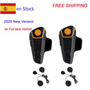 2022 Version BT-S2 1000m 30M IPX7 Wasserdichter Moto Helm Bluetooth Wireless Headset Motorrad Bluetooth Gegensprechanlage für Motorrad