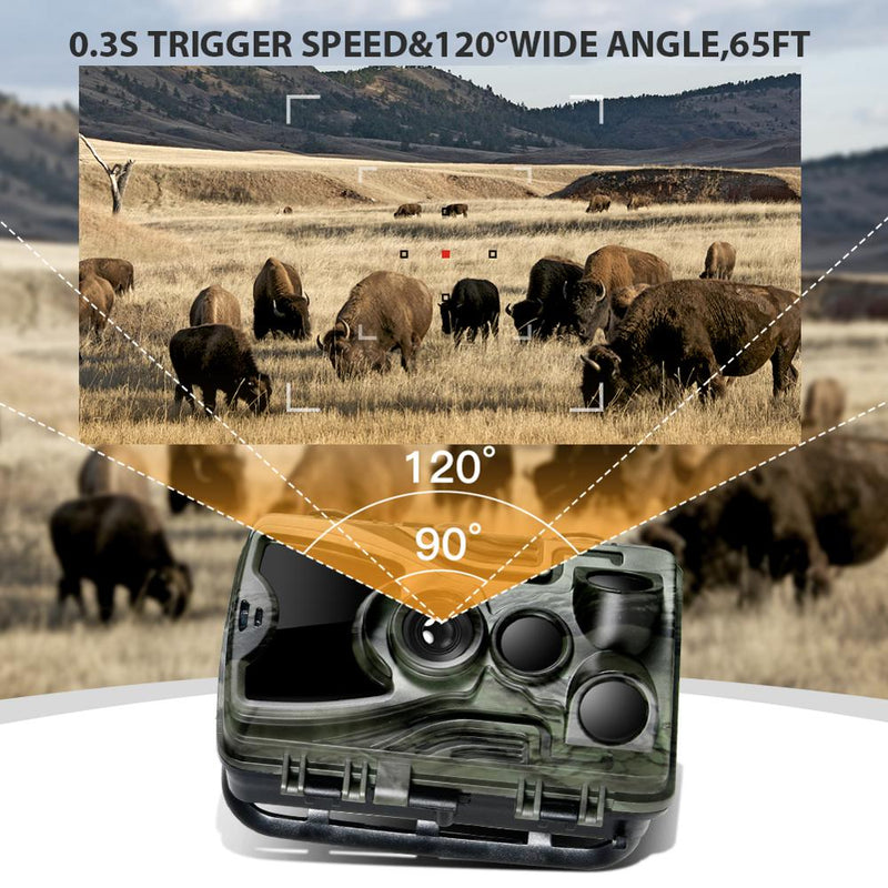 Jagdkamera-Hinterkameras 20MP 1080P Nachtsicht-Fotofalle HC801A Wireless Wildlife Surveillance Tracking